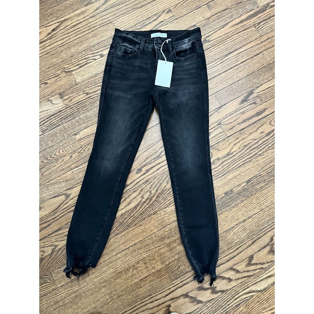 NWT FLYING MONKEY Black Label Ross Mid Rise Ankle Jeans Black Size 26